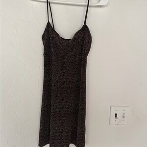 Alyn Paige Black Patterned Mini Dress